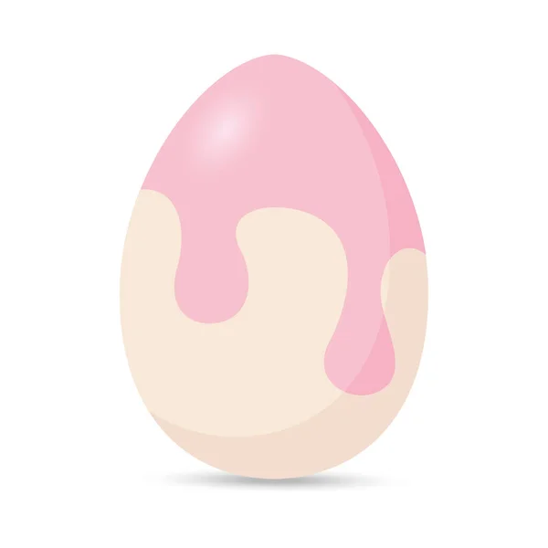 Isolado colorido decorado páscoa ovo — Vetor de Stock