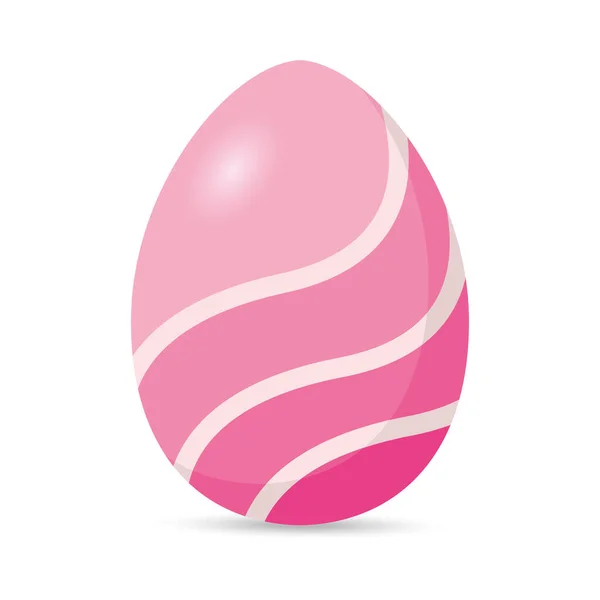 Huevo de Pascua decorado colorido aislado — Vector de stock