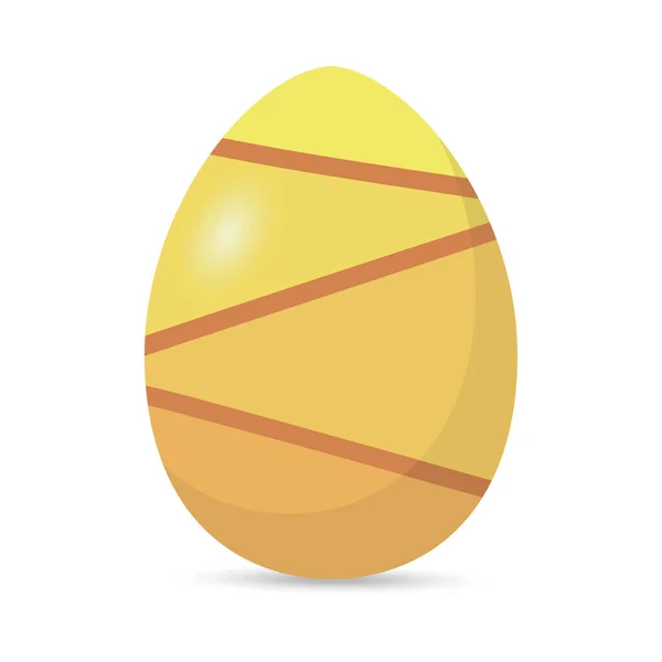 Isolado colorido decorado páscoa ovo —  Vetores de Stock