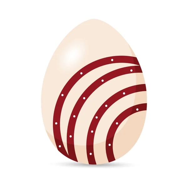 Изолированное красочное украшенное пасхальное яйцо — стоковый вектор