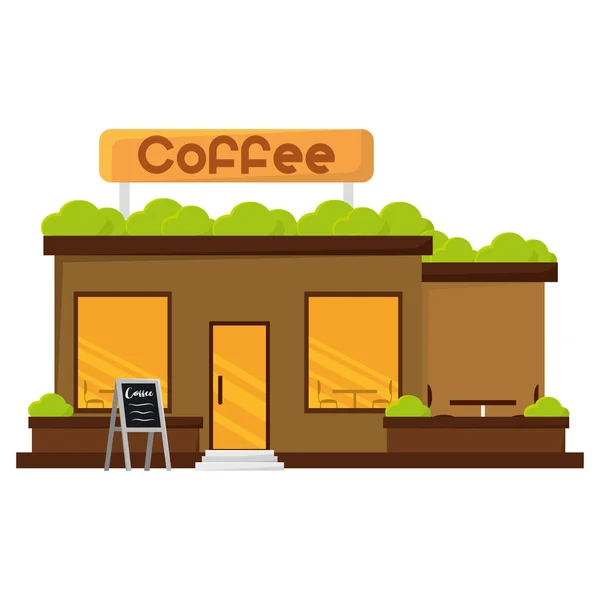 Cafetería aislada — Vector de stock