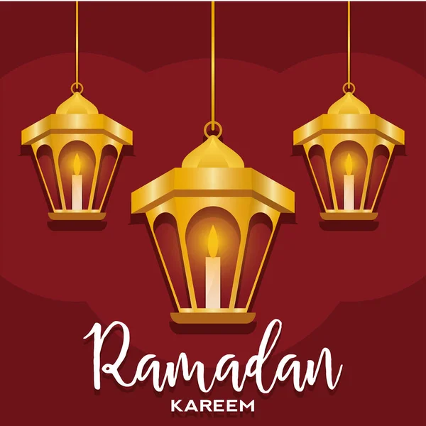 Cartaz de Ramadam Kareem —  Vetores de Stock