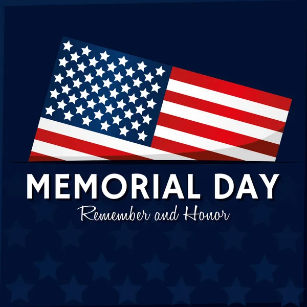 Memorial day poster — Stock Vector