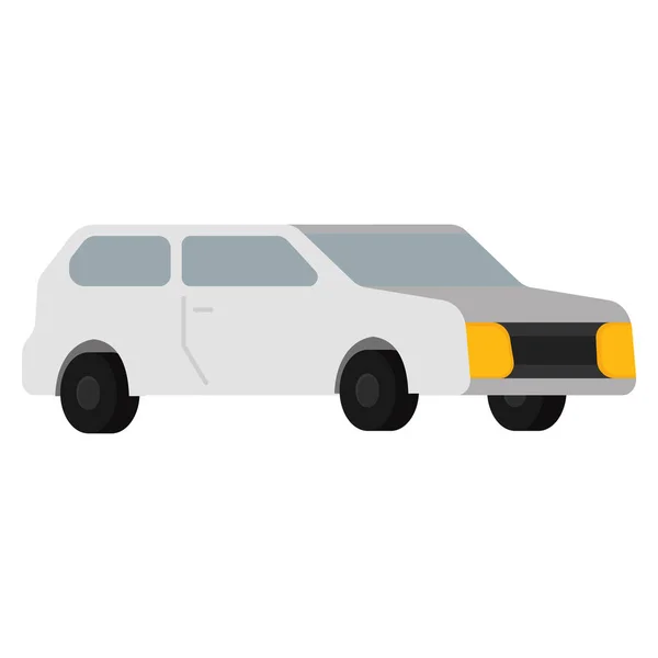 Icono aislado 3d coche blanco — Vector de stock