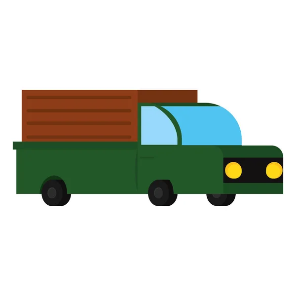 Icono de coche verde 3d aislado — Vector de stock