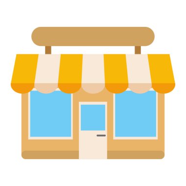İzole edilmiş bir dükkan ikonu