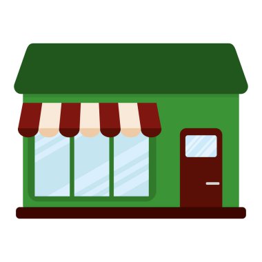 İzole edilmiş bir dükkan ikonu