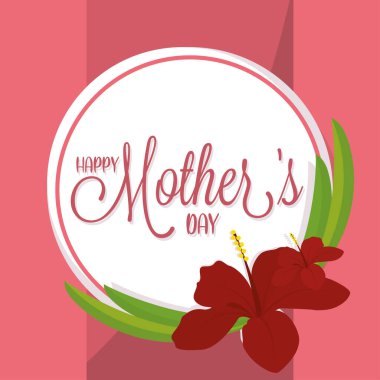 Metin ve çiçekli rozet