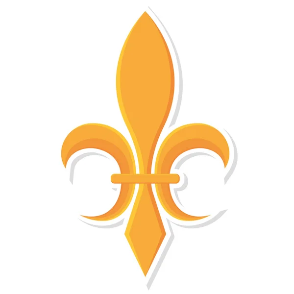 Изолированная икона Флёр-де-Лис — стоковый вектор