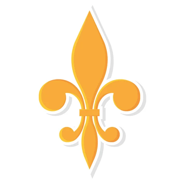 Izolowana ikona fleur de lis — Wektor stockowy