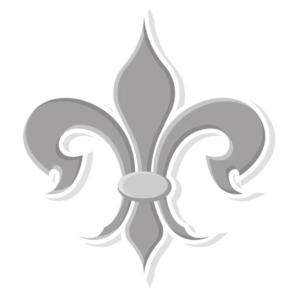 Izolált fleur de lis ikon — Stock Vector