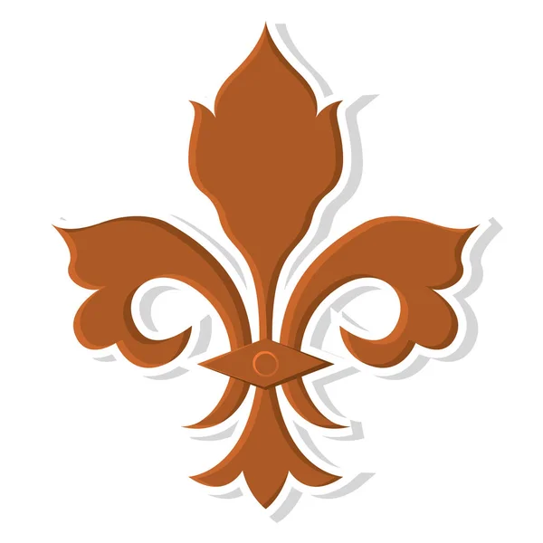 Izolowana ikona fleur de lis — Wektor stockowy