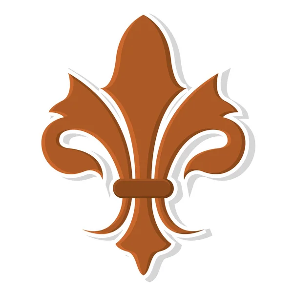 Geïsoleerde fleur de lis icoon — Stockvector