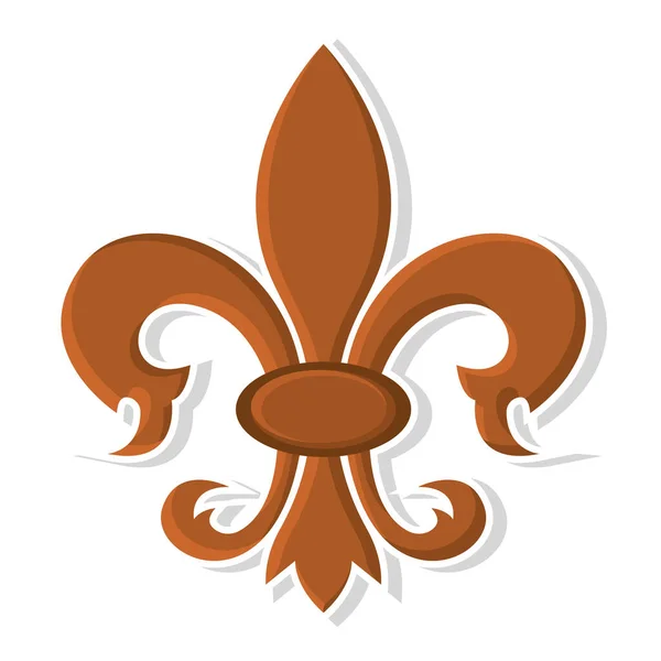 Izolowana ikona fleur de lis — Wektor stockowy