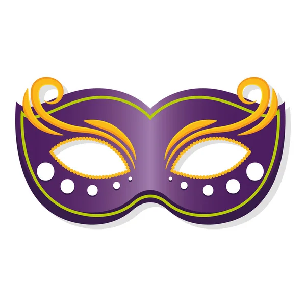 Odizolowana, kolorowa maska mardi gras — Wektor stockowy
