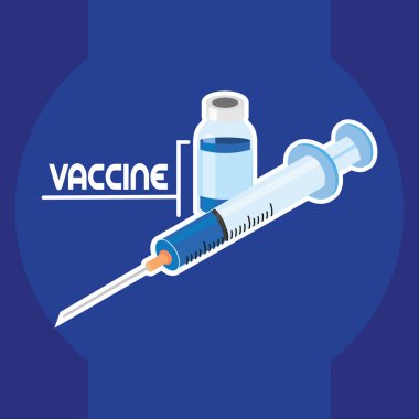 Vial ve şırınga Aşılama posteri