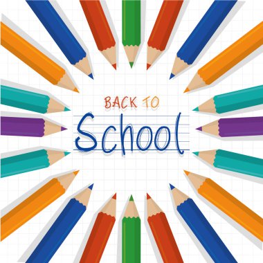 Renkli kalemler. Okula dönün.