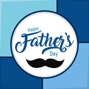 Bıyıklı Babalar Günü kartı.