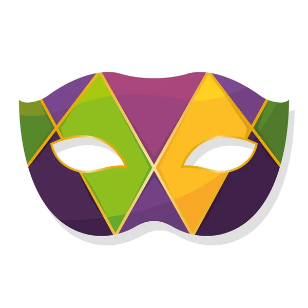 Изолированная цветная маска марди-гра — стоковый вектор
