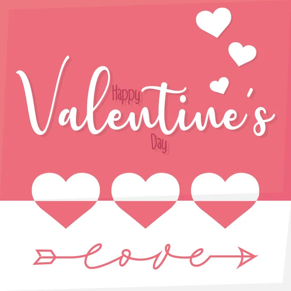 Happy valentines day greeting card — Stock Vector
