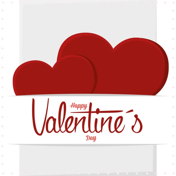 Happy valentines day greeting card — Stock Vector