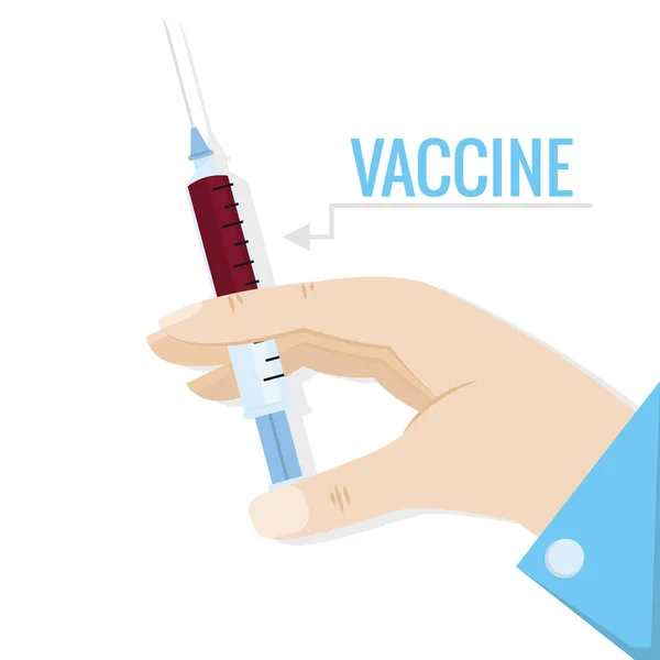 Vaccin Covid-19 en seringue — Image vectorielle