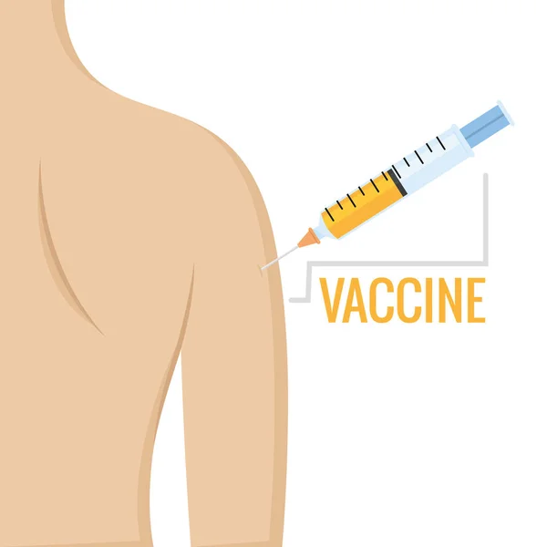 Szczepionka Covid-19 Osoba szczepiona — Wektor stockowy