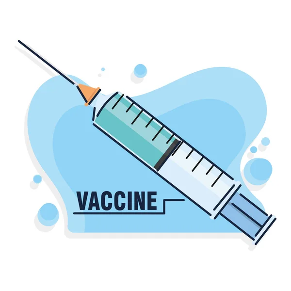 Şırıngada Covid-19 aşısı — Stok Vektör