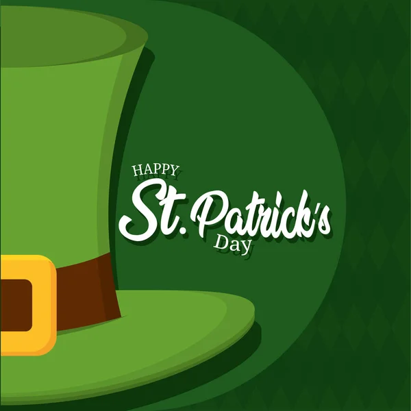 Saint patricks affiche de la journée chapeau elfe — Image vectorielle