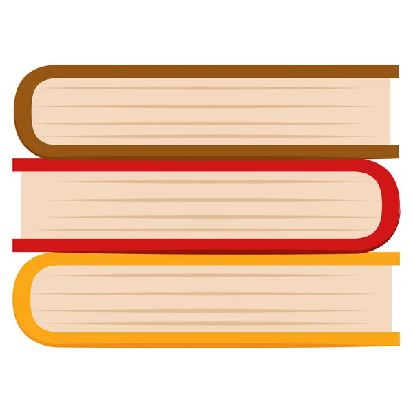 Icono de libros apilados aislados — Vector de stock