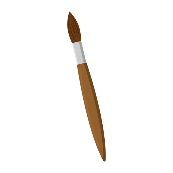 Icono de cepillo aislado Material escolar — Vector de stock