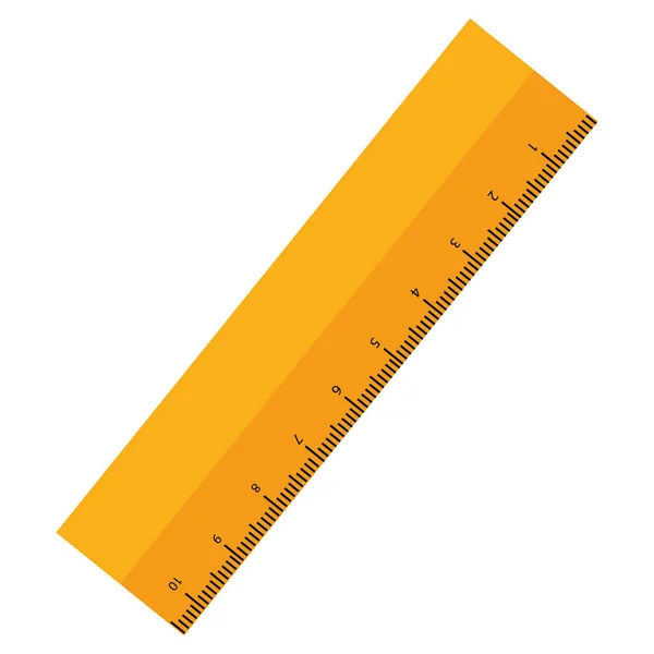 Isolated ruler icon Schoolbenodigdheden — Stockvector