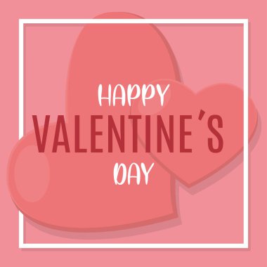 Kalpli mutlu sevgililer günü kartı.