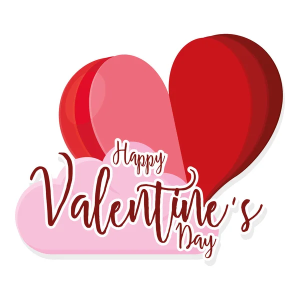 Открытка с сердечками на день святого Валентина — стоковый вектор