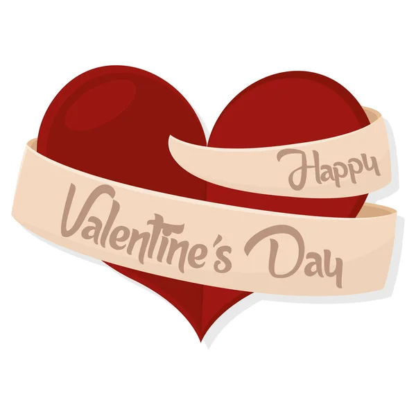 Tarjeta feliz día de San Valentín con corazones — Vector de stock