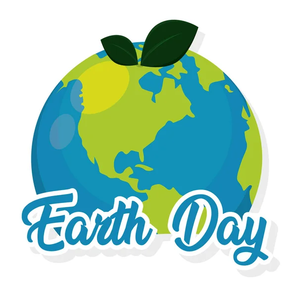 Plakat zum Tag der Erde Planet Erde — Stockvektor
