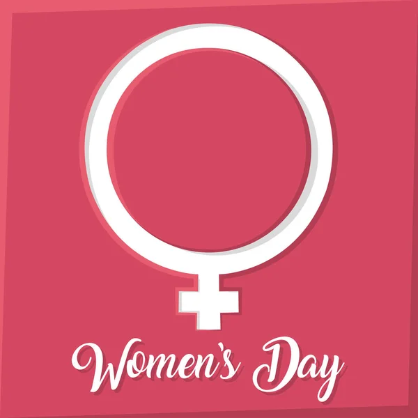 Vrouwelijke vrouw symbool Vrouwen dag — Stockvector