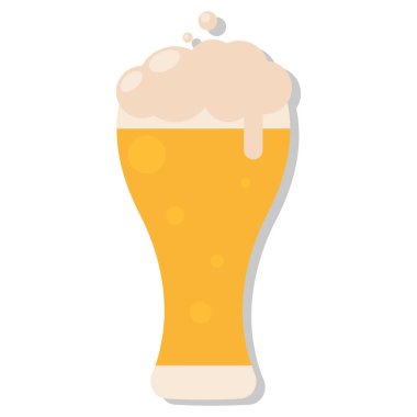 Köpüklü izole bira bardağı.