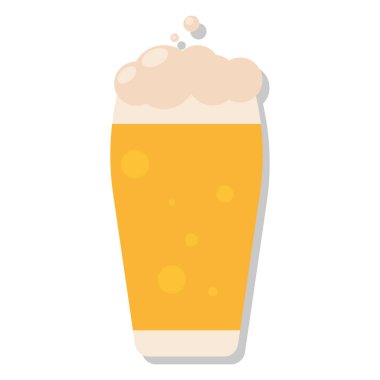 Köpüklü izole bira bardağı.