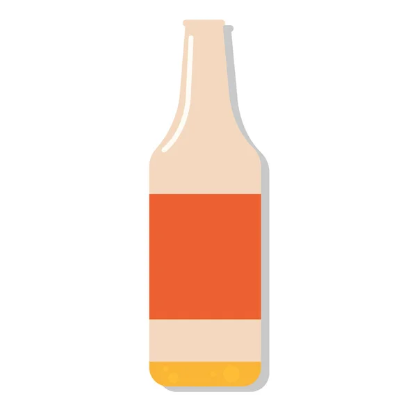 Isolé icône bouteille de bière vide — Image vectorielle