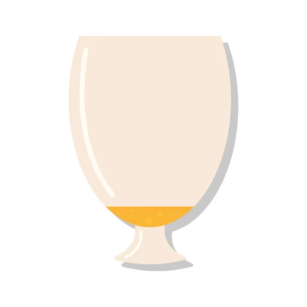 Geïsoleerd leeg bierglas icoon — Stockvector