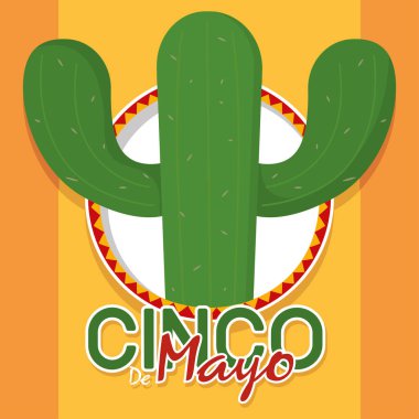 İçinde kaktüs ve metin olan Cinco de mayonez posteri.