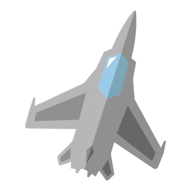 İzole edilmiş gri savaş uçağı simgesi