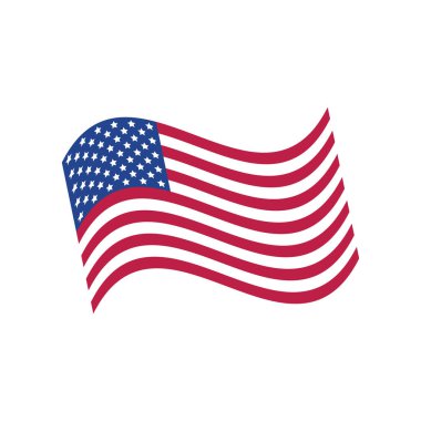 ABD 'nin izole edilmiş renkli bayrağı