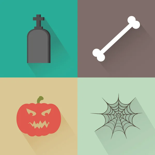 Halloween objects — Stock Vector