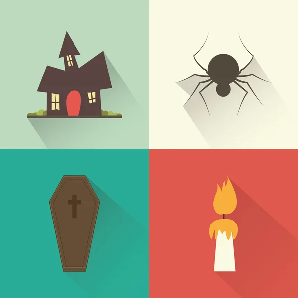 Objetos de Halloween — Vector de stock