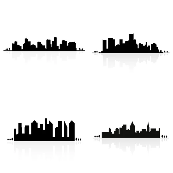 Gebouw silhouetten — Stockvector