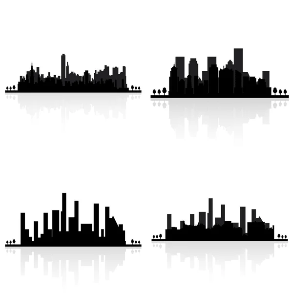 Silhouetten bauen — Stockvektor