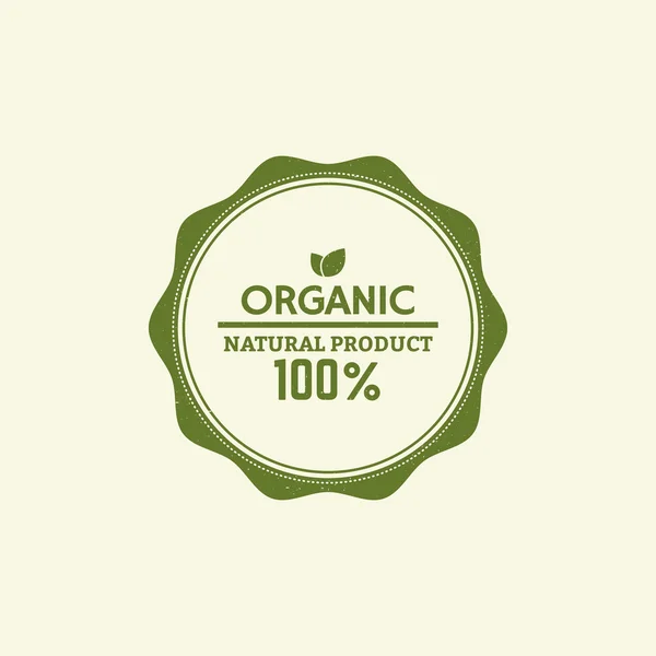 Organic food label — Stock Vector