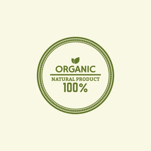 Organic food label — Stock Vector